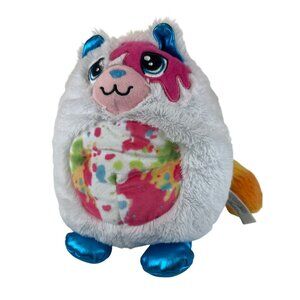 Mishmash Misfittens Cat Plush Toy 2023 Stuffed Animal Pink White Blue Colorful